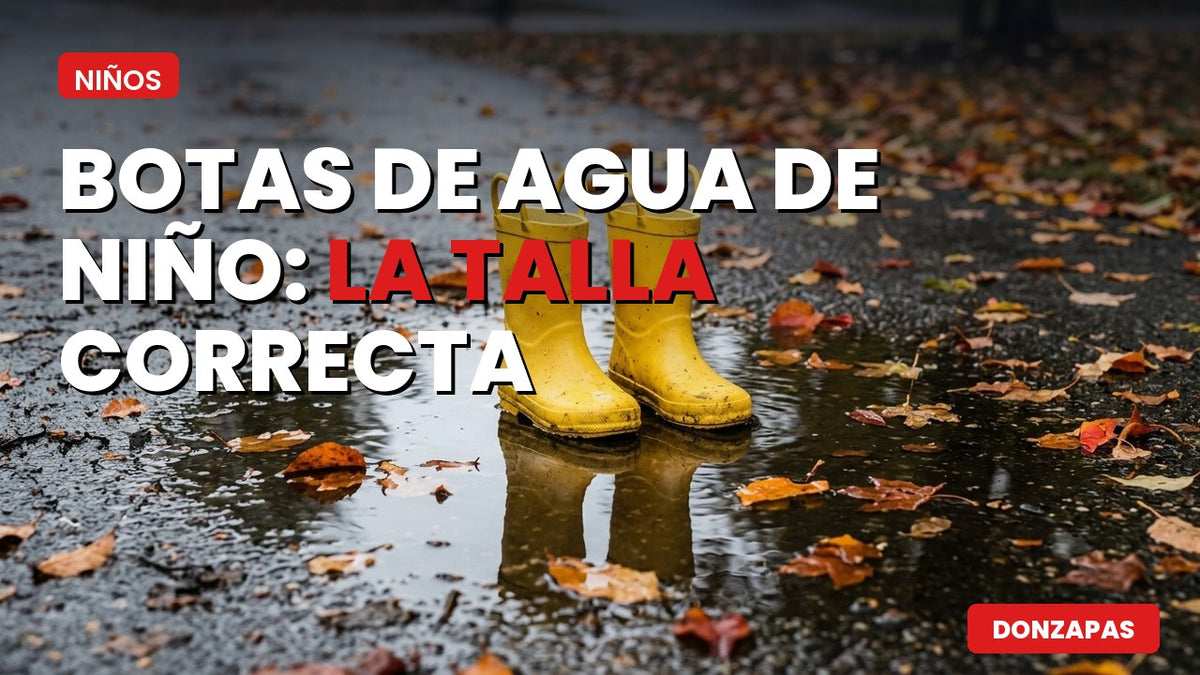 Botas de agua de niño: la talla correcta