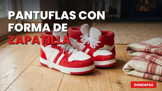 Pantuflas con forma de zapatilla