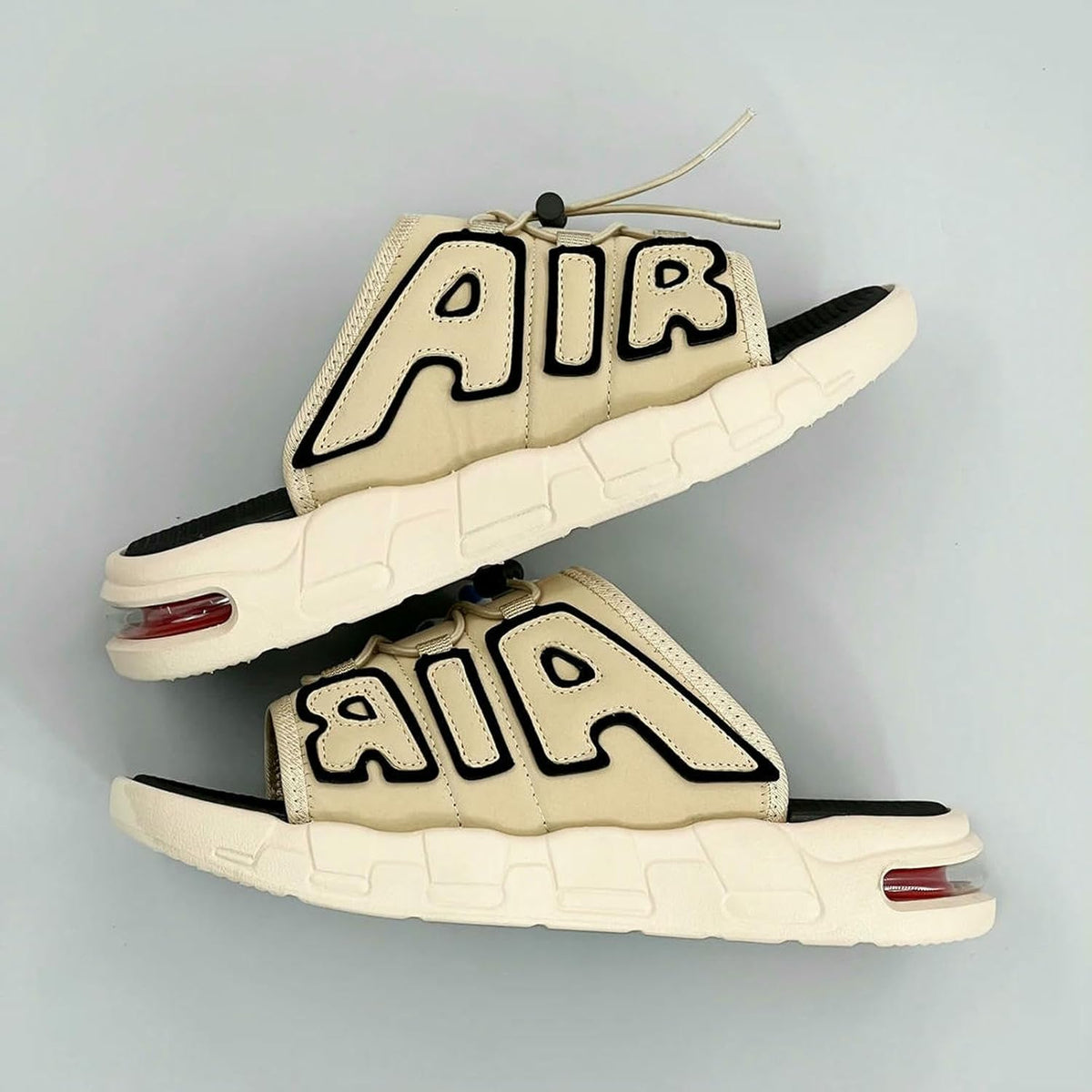 Chanclas Air More Uptempo - rojas par completo