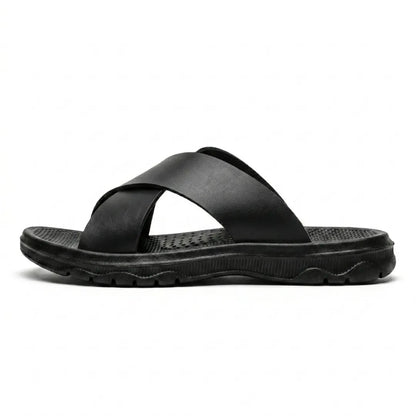 Sandalias Tiras Cruzadas Hombre | Cuero Tallas Grandes 38-47