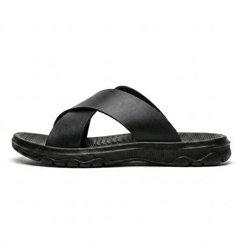Sandalias Tiras Cruzadas Hombre | Cuero Tallas Grandes 38-47