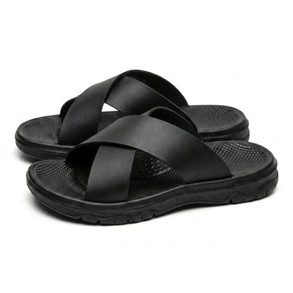 Sandalias Tiras Cruzadas Hombre | Cuero Tallas Grandes 38-47