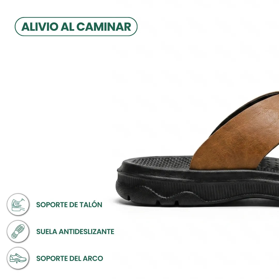 Sandalias Tiras Cruzadas Hombre | Cuero Tallas Grandes 38-47