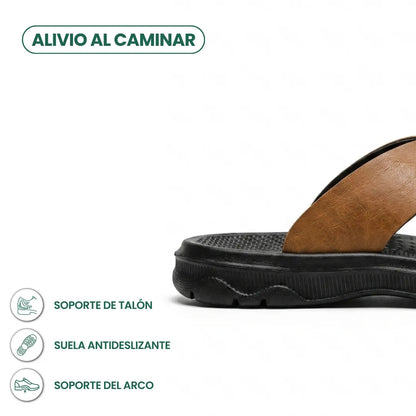 Sandalias Tiras Cruzadas Hombre | Cuero Tallas Grandes 38-47