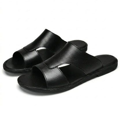 Sandalias Piel Hombre Casual | Cuero Playa Suela Goma