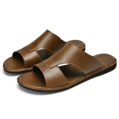 Sandalias Piel Hombre Casual | Cuero Playa Suela Goma