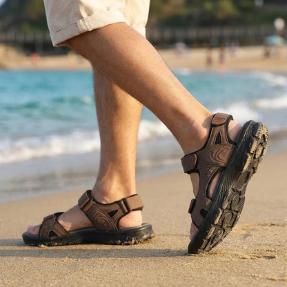 Sandalias Cuero Hombre Trekking | Piel Outdoor Transpirables