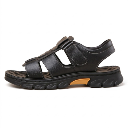 Sandalias Piel Hombre Velcro | Cuero Antideslizantes