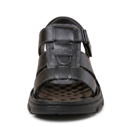 Sandalias Piel Hombre Velcro | Cuero Antideslizantes
