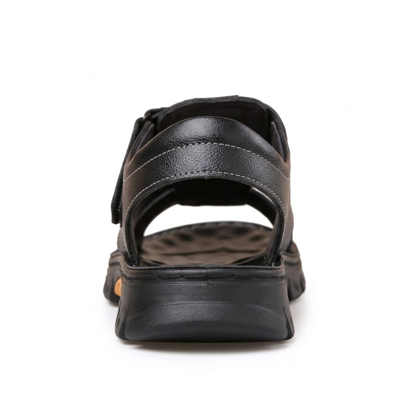 Sandalias Piel Hombre Velcro | Cuero Antideslizantes