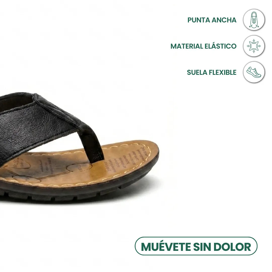 chanclas cuero hombre playa piscina comodas antideslizantes