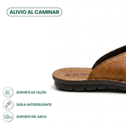 sandalias planas cuero hombre antideslizantes talla grande