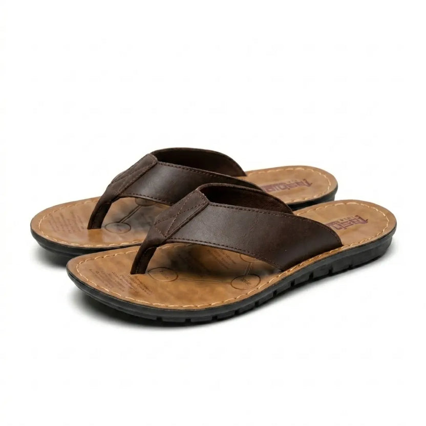 sandalias casuales hombre cuero negro clip verano