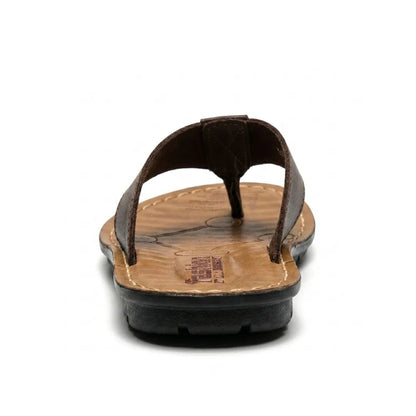 sandalias casuales cuero hombre suela plana donzapas