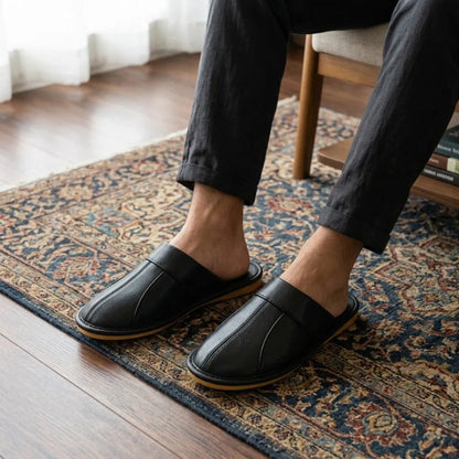 Sandalias Casa Cuero Hombre | Piel Antideslizantes Cómodas