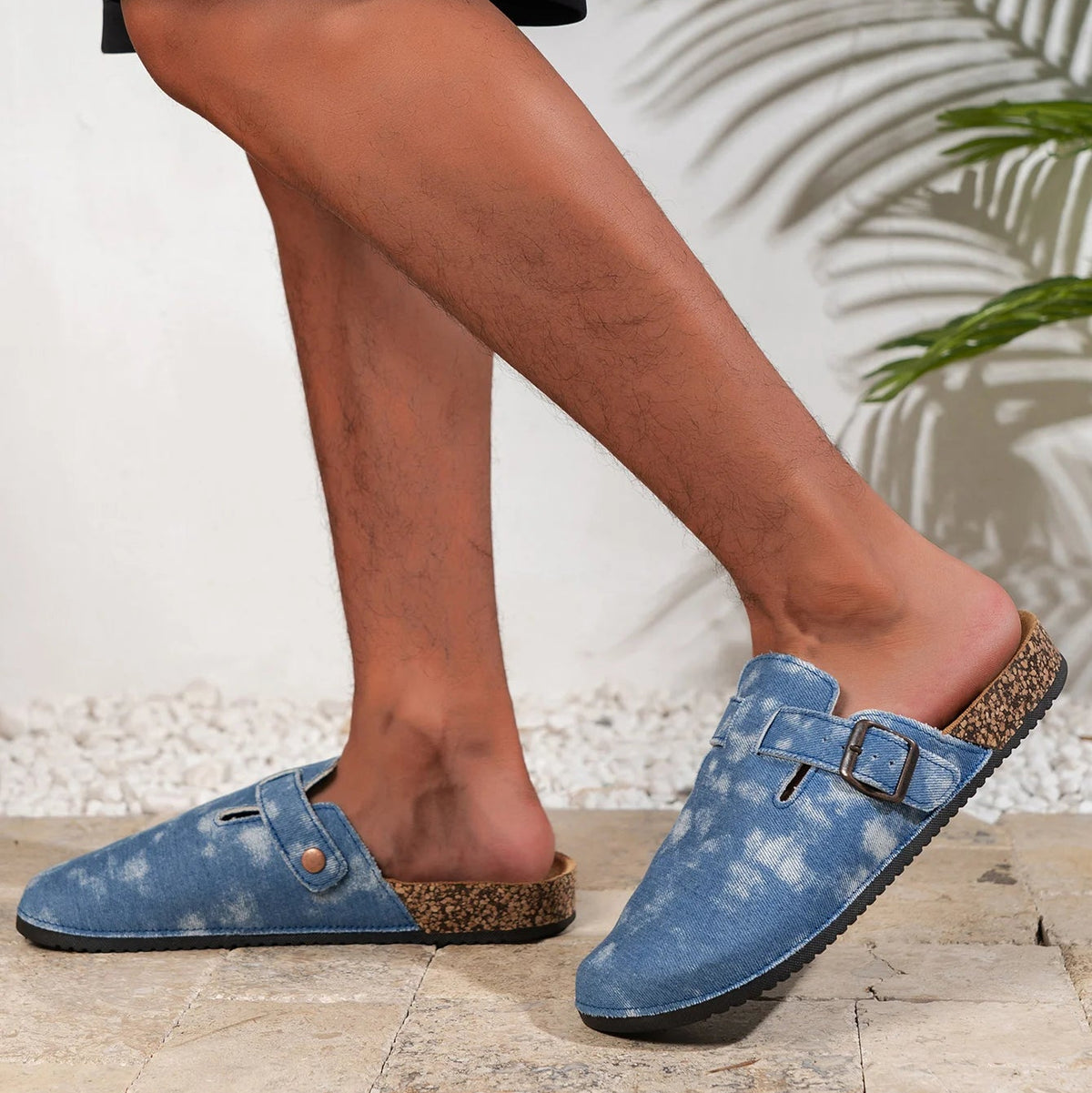 Zuecos Lona Hombre | Sin Cordones Suela Corcho