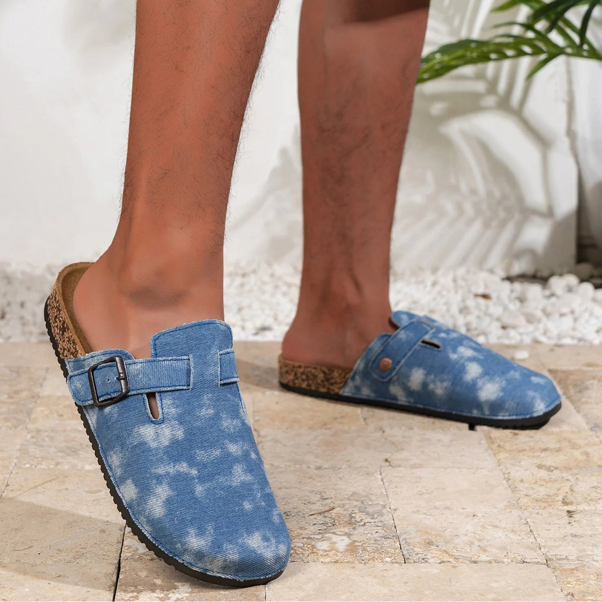 Zuecos Lona Hombre | Sin Cordones Suela Corcho