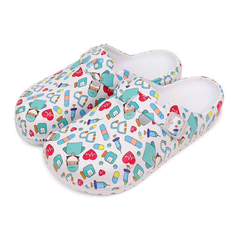 Sanitary Clogs with Women's Drawings