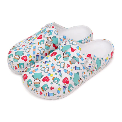 Sanitary Clogs with Women's Drawings