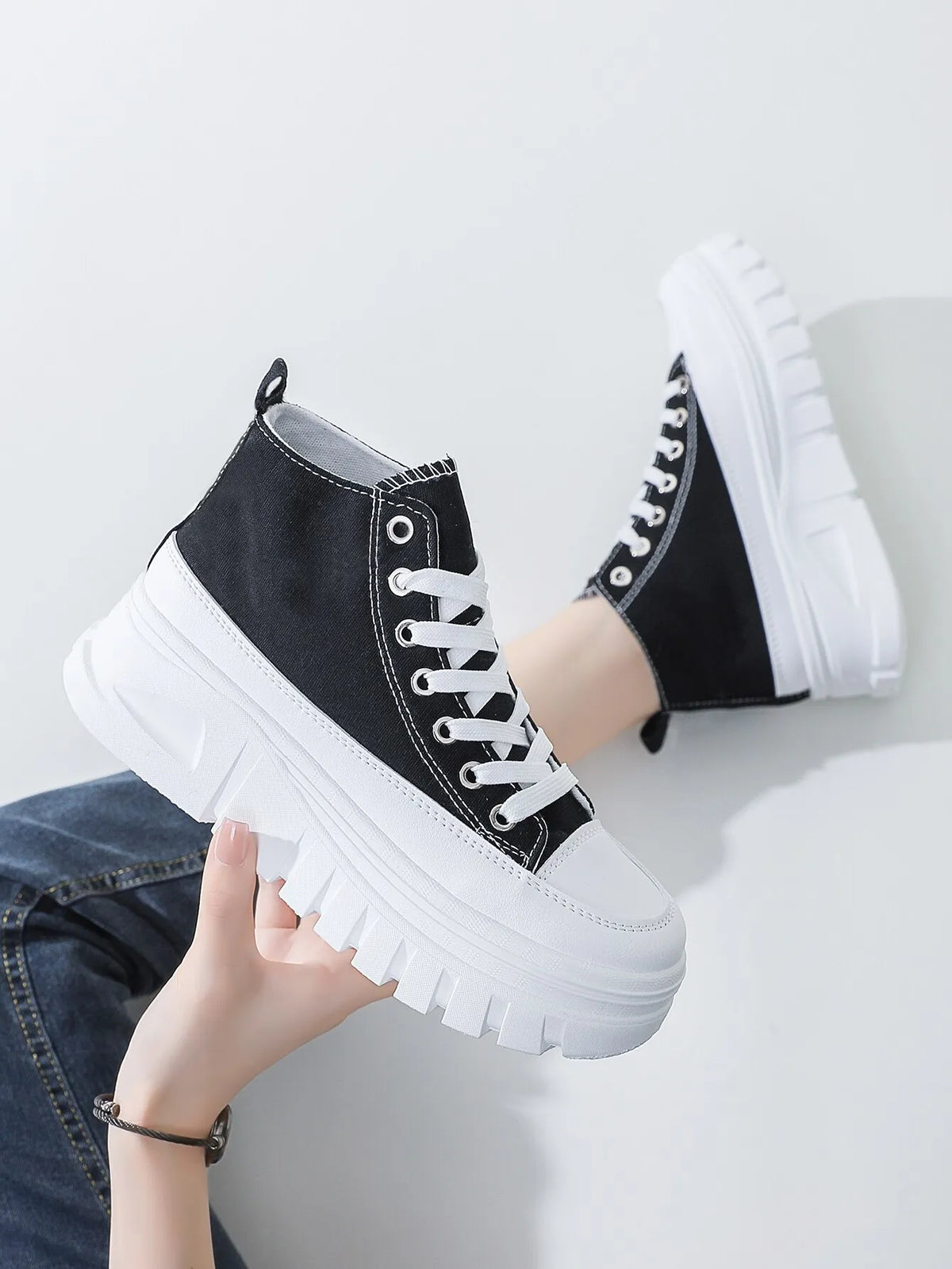 zapatillas caña alta mujer