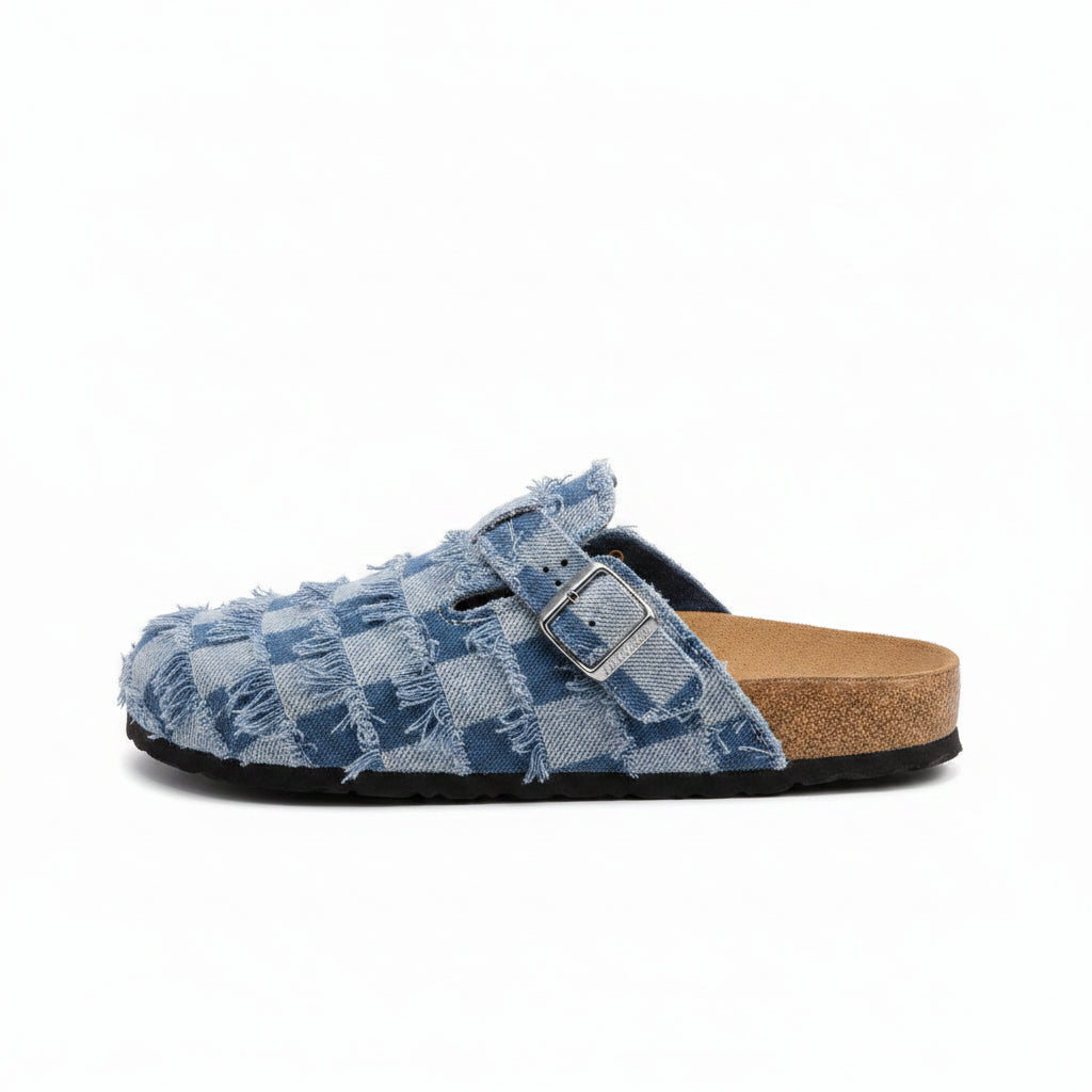 Zuecos Denim Hombre | Sin Cordones Suela Corcho