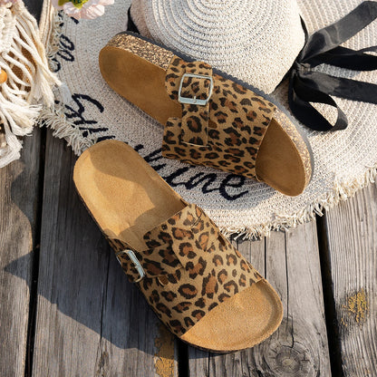 Sandalias Mula Leopardo