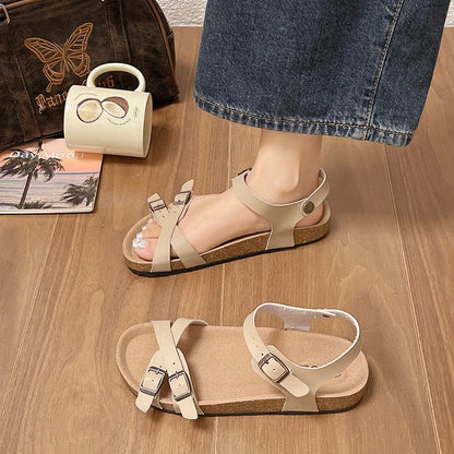 Plateausandalen aus Leder