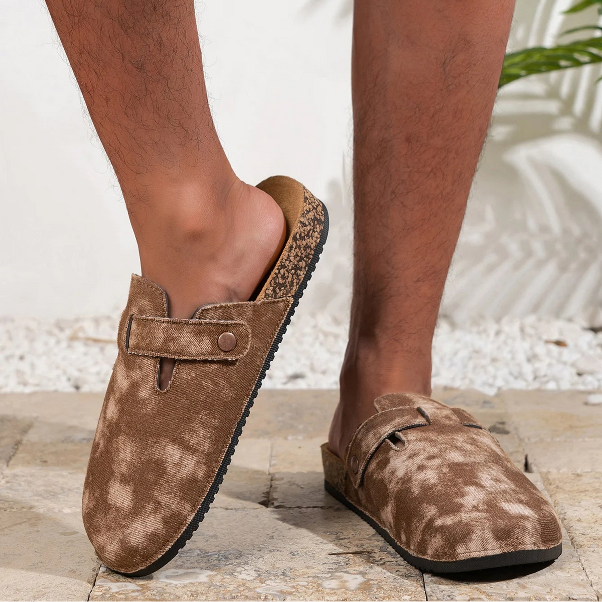 Zuecos Lona Hombre | Sin Cordones Suela Corcho