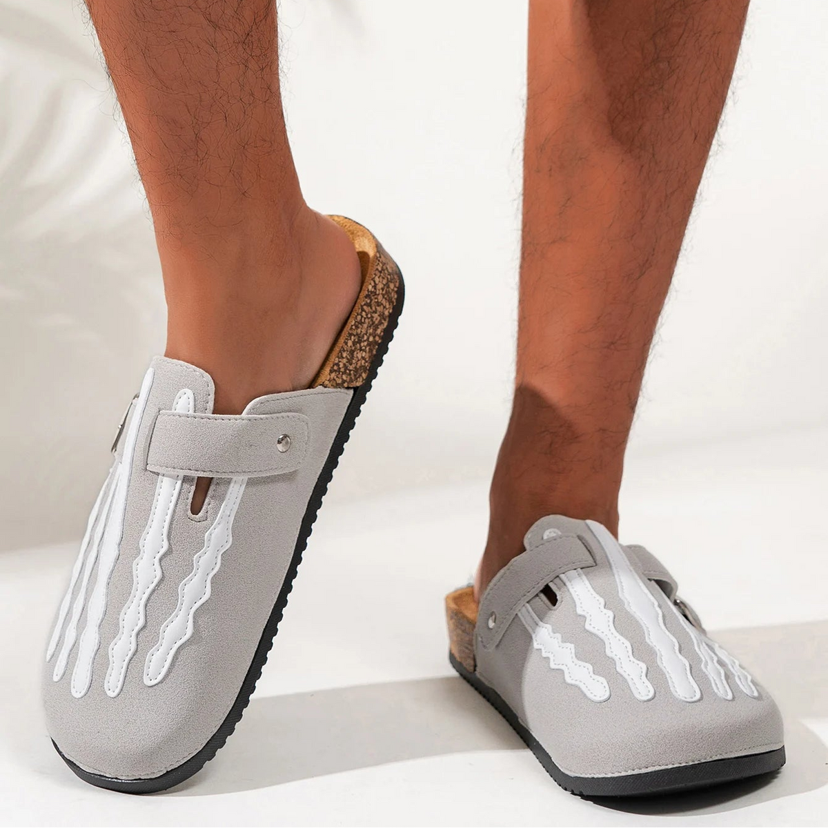 Zuecos Hombre Estampado Esqueleto | Hebilla Antideslizante