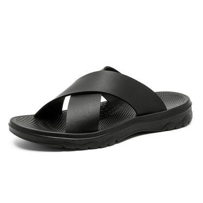 Sandalias Tiras Cruzadas Hombre | Cuero Tallas Grandes 38-47