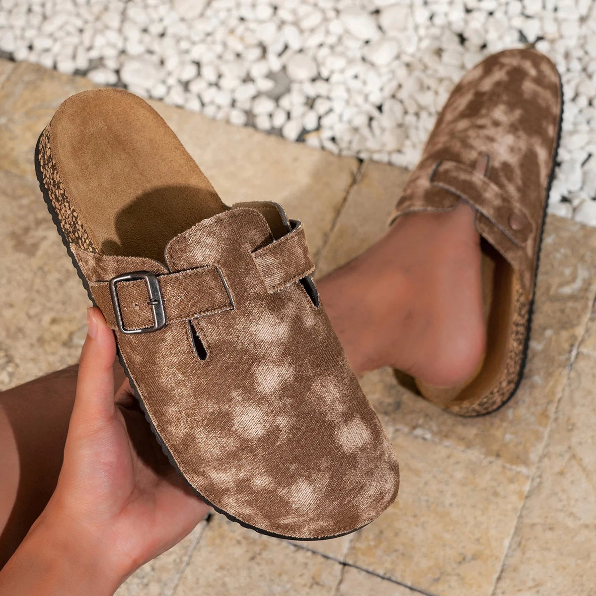 Zuecos Lona Hombre | Sin Cordones Suela Corcho