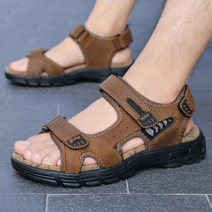 Sandalias Piel Hombre Romanas | Cuero Genuino Confort Verano