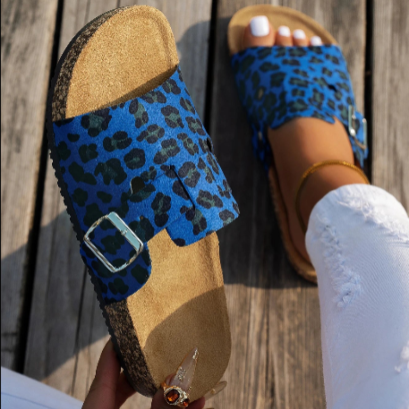 Sandalias Mula Leopardo