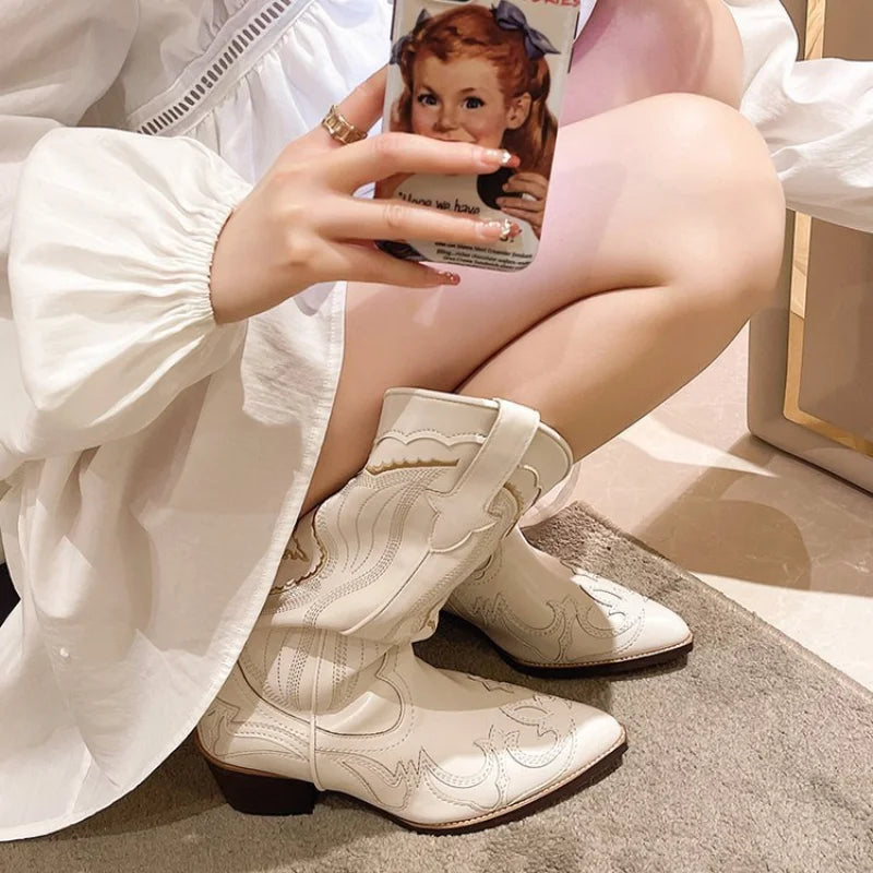 Botas Country Blancas
