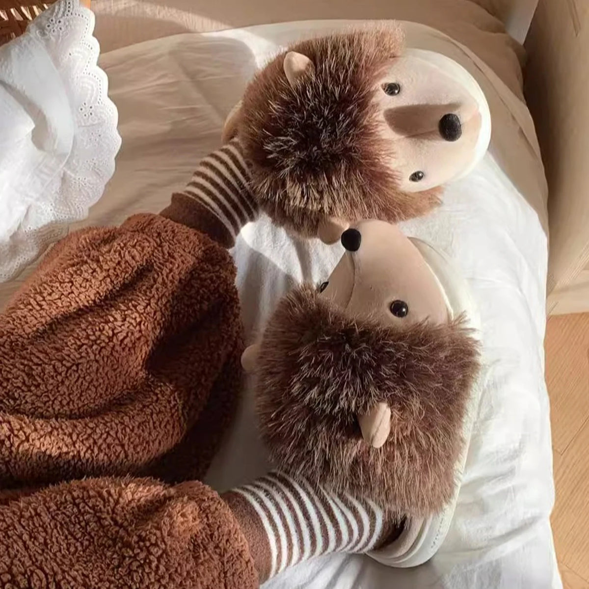 Chaussons de maison hérisson