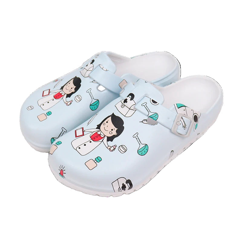 Sanitary Clogs with Women's Drawings