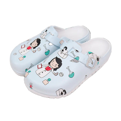 Sanitary Clogs with Women's Drawings