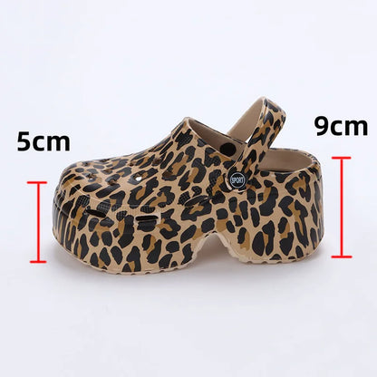 Zuecos de Plataforma Leopardo Verona