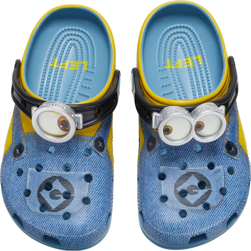 zuecos tipo crocs minions lateral