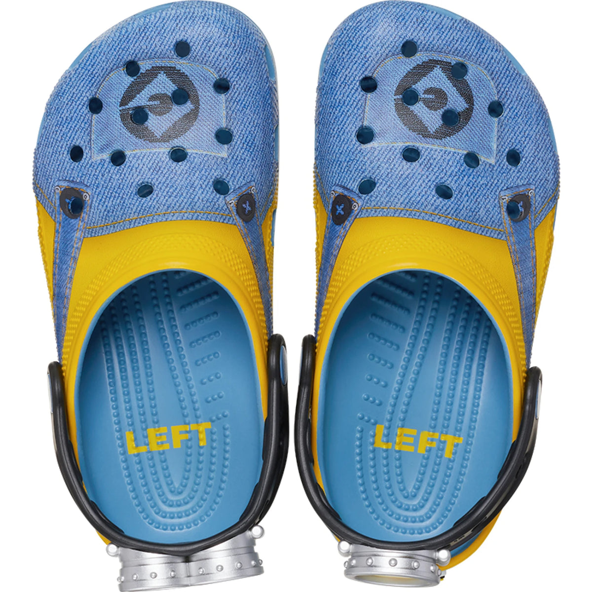 crocs de minions ventilación y suela