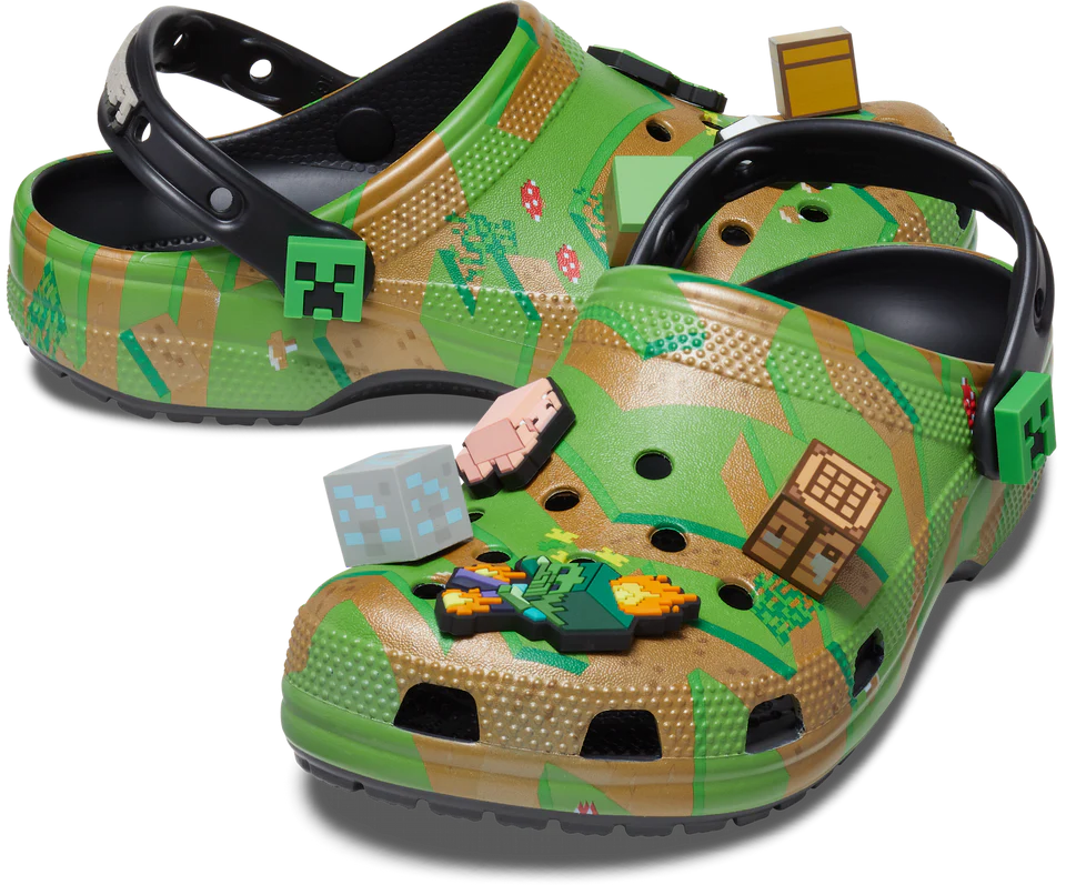 zuecos tipo crocs minecraft creeper