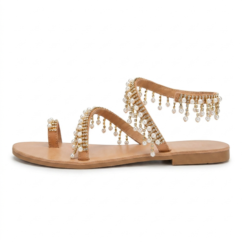 Sandalias de perlas mujer
