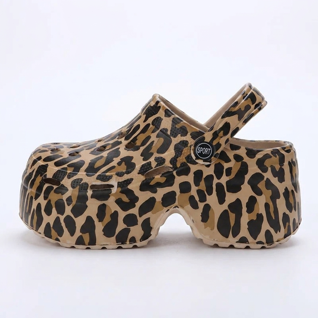 Zuecos plataforma leopardo Verona - perfil