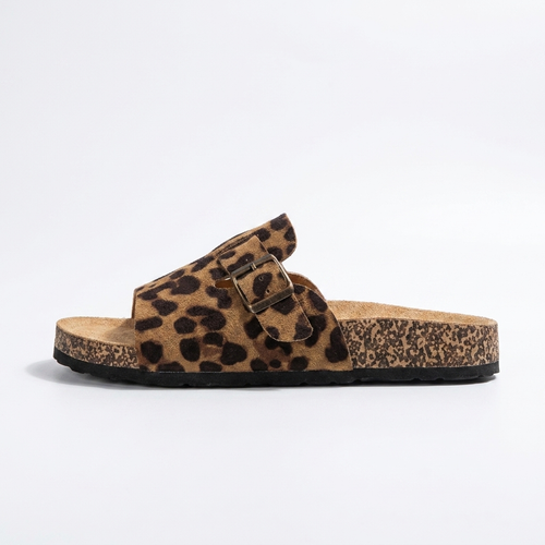 Sandalias mula leopardo - perfil