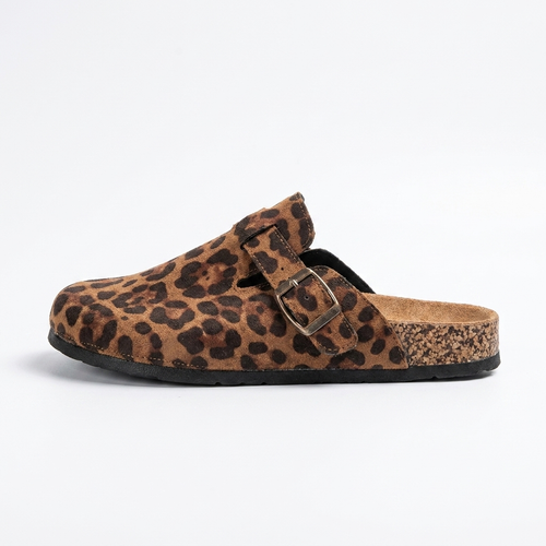 Mules animal print con hebilla - perfil