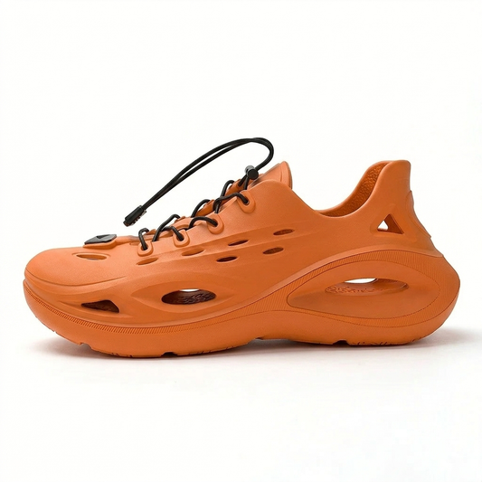Zapatilla de agua de hombre en naranja, vista lateral