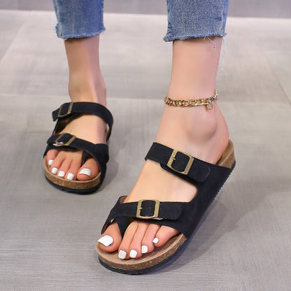 Women's Flat Leather Sandals