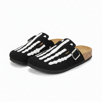sandalias clogs esqueleto