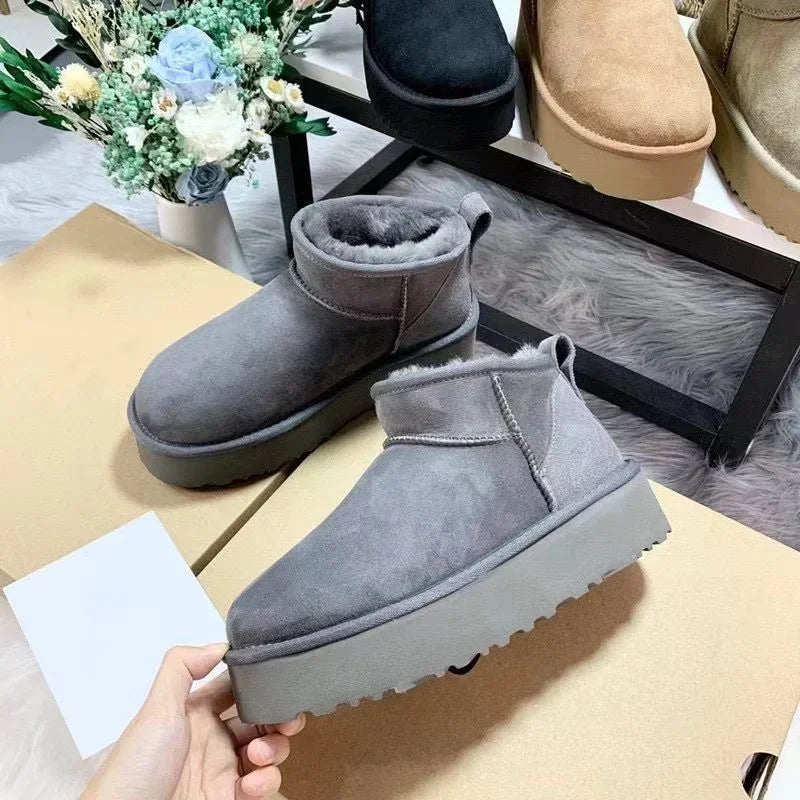 ugg ultra mini plataforma gris