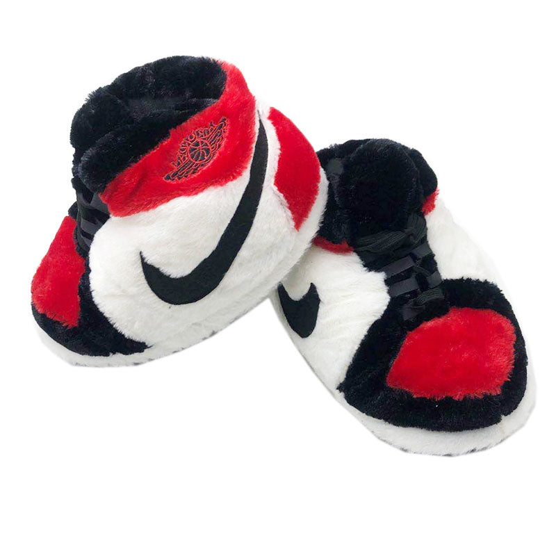 zapatillas estar casa jordan negro rojo suave cómodo